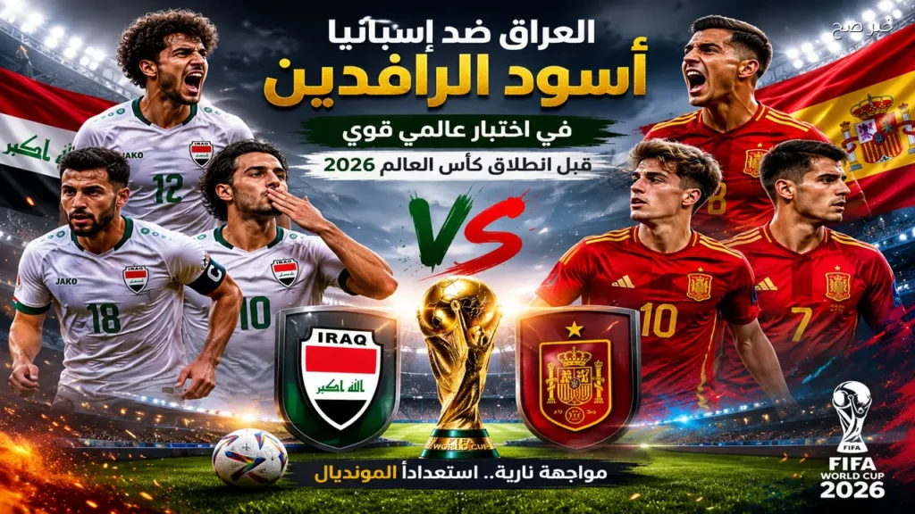 العراق يواجه إسبانيا في مباراة ودية استعدادًا لكأس العالم 2026
