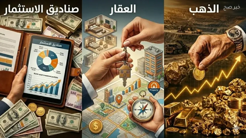 استثمر بحكمة: مقارنة بين الذهب والعقار وصناديق الاستثمار