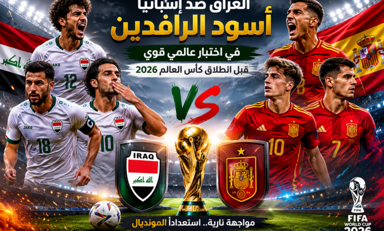 العراق يواجه إسبانيا في مباراة ودية استعدادًا ل<a href=