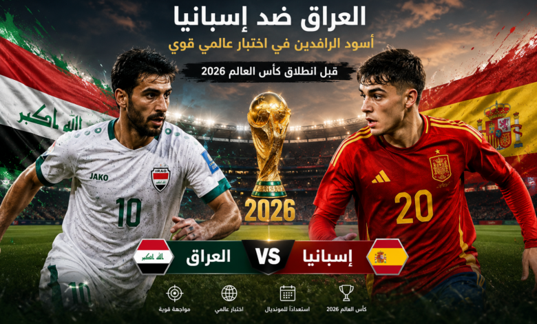 موعد مباراة العراق وإسبانيا الودية و<a href=