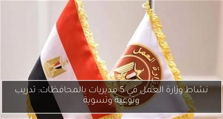 نشاط وزارة العمل في 5 مديريات بالمحافظات: تدريب وتوعية وتسوية