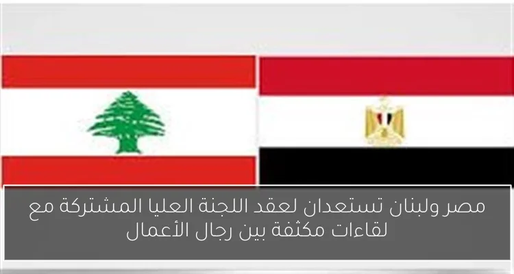 مصر ولبنان تستعدان لعقد اللجنة العليا المشتركة مع لقاءات مكثفة بين رجال الأعمال