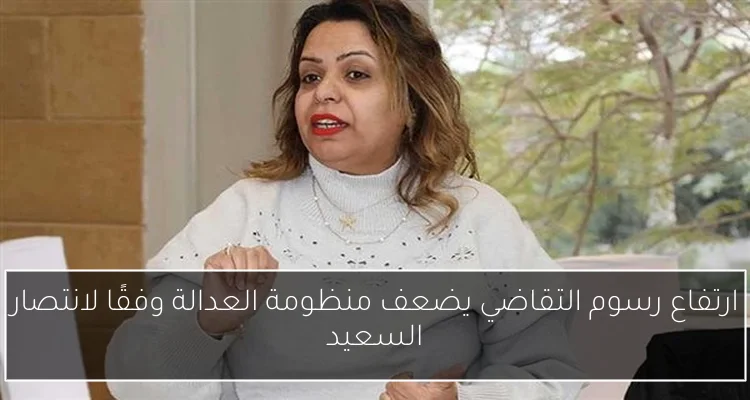 ارتفاع رسوم التقاضي يضعف منظومة العدالة وفقًا لانتصار السعيد