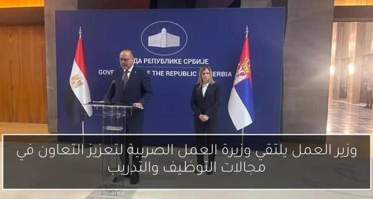 وزير العمل يلتقي وزيرة العمل الصربية لتعزيز التعاون في مجالات التوظيف والتدريب