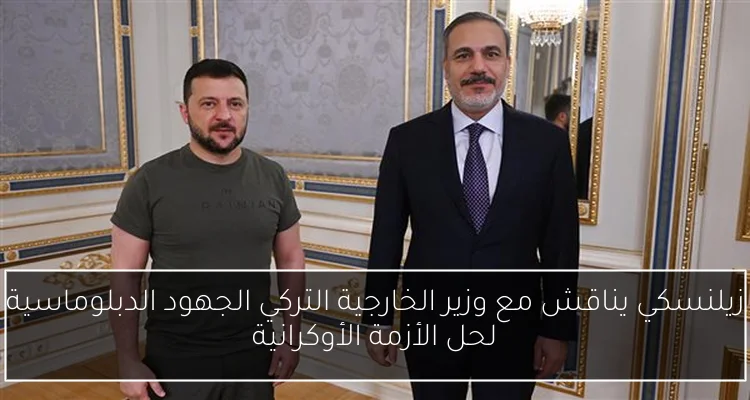زيلنسكي يناقش مع وزير الخارجية التركي الجهود الدبلوماسية لحل الأزمة الأوكرانية