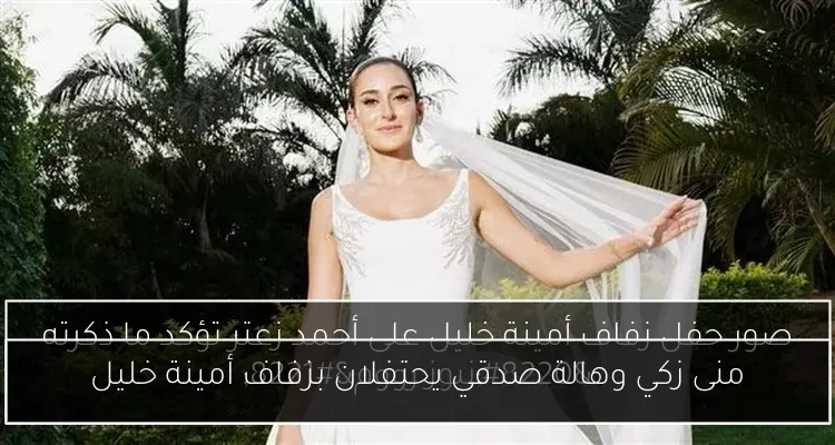 منى زكي وهالة صدقي يحتفلان بزفاف أمينة خليل
