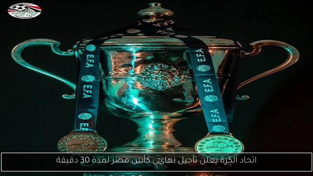 اتحاد الكرة يعلن تأجيل نهائي كأس مصر لمدة 30 دقيقة