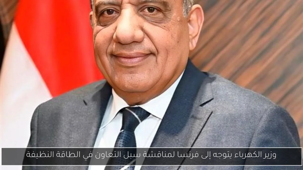 وزير الكهرباء يتوجه إلى فرنسا لمناقشة سبل التعاون في الطاقة النظيفة