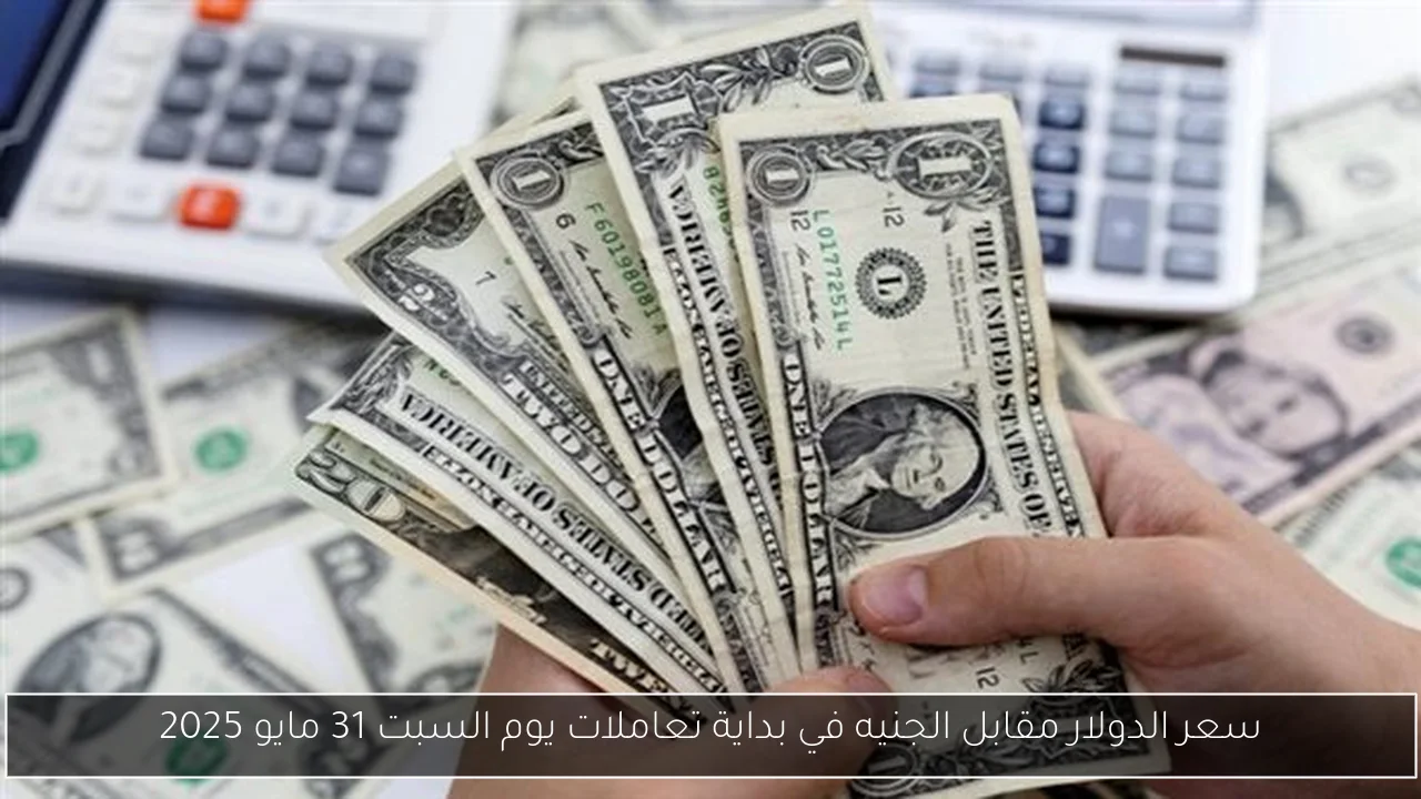 سعر الدولار مقابل الجنيه في بداية تعاملات يوم السبت 31 مايو 2025