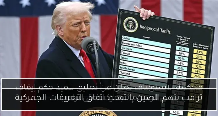 ترامب يتهم الصين بانتهاك اتفاق التعريفات الجمركية