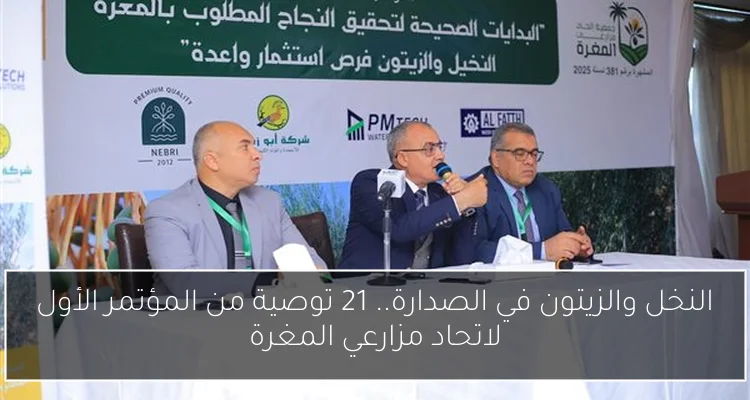 النخل والزيتون في الصدارة.. 21 توصية من المؤتمر الأول لاتحاد مزارعي المغرة