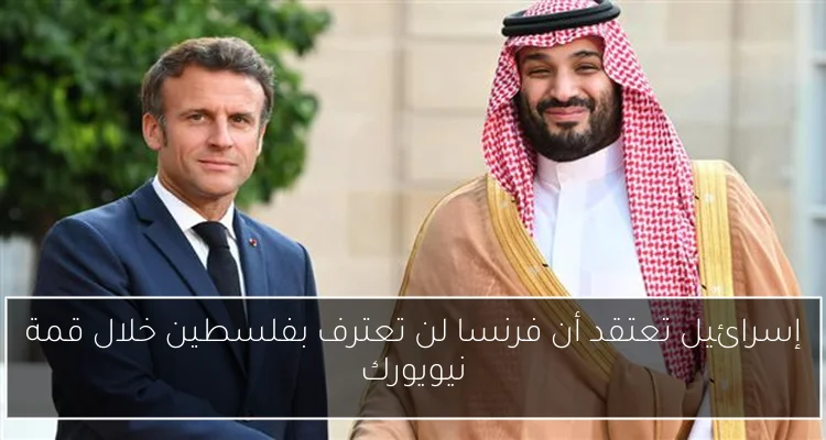 إسرائيل تعتقد أن فرنسا لن تعترف بفلسطين خلال قمة نيويورك