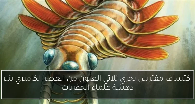 اكتشاف مفترس بحري ثلاثي العيون من العصر الكامبري يثير دهشة علماء الحفريات