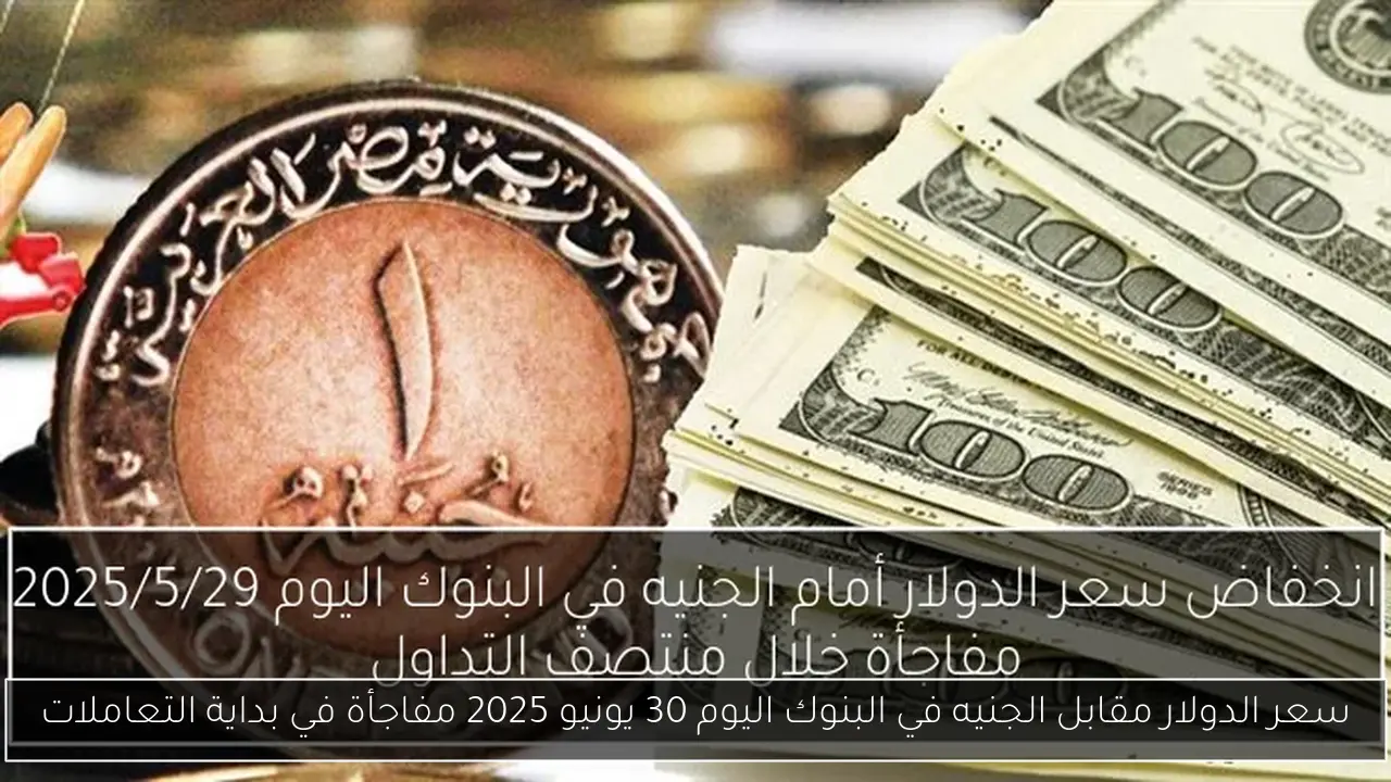 سعر الدولار مقابل الجنيه في البنوك اليوم 30 يونيو 2025 مفاجأة في بداية التعاملات