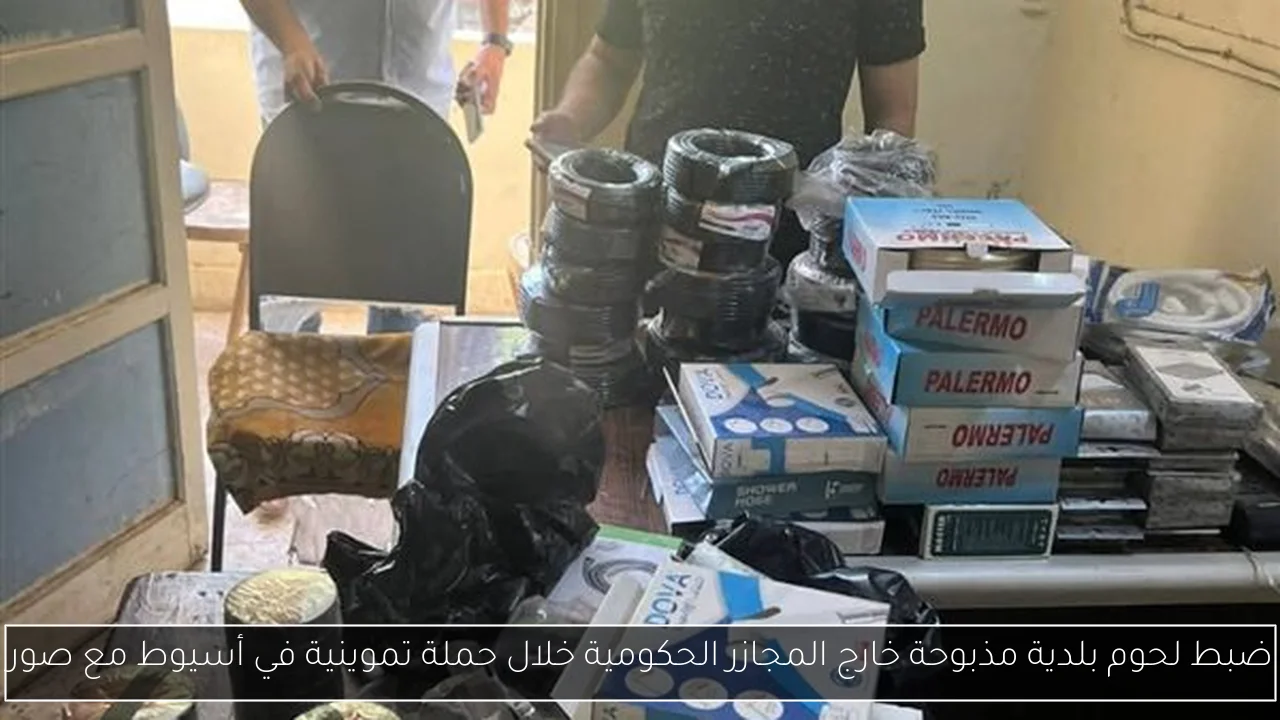 ضبط لحوم بلدية مذبوحة خارج المجازر الحكومية خلال حملة تموينية في أسيوط مع صور