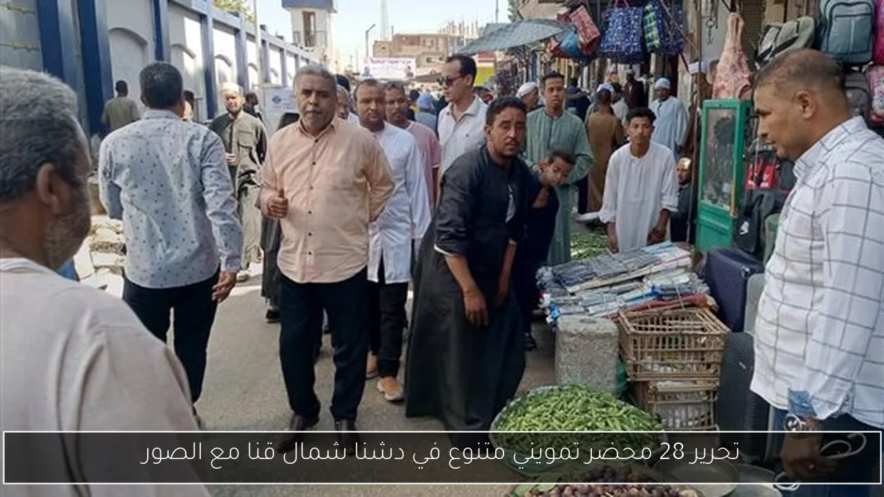 تحرير 28 محضر تمويني متنوع في دشنا شمال قنا مع الصور