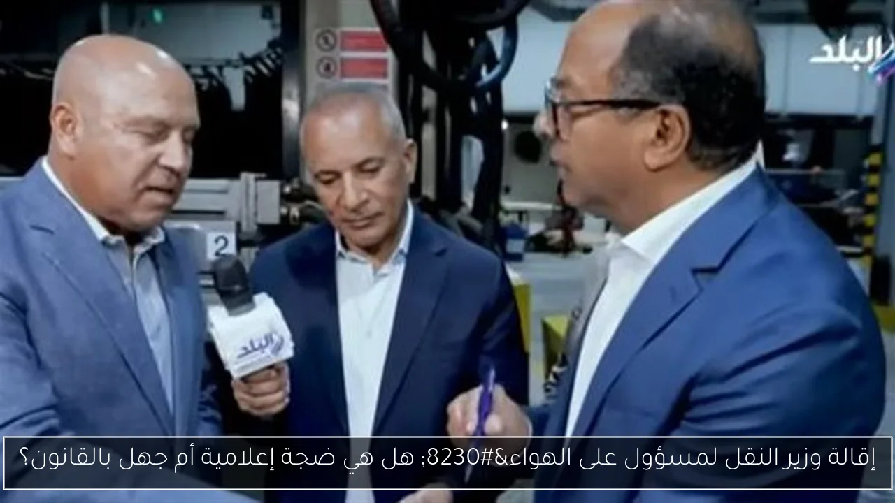 إقالة وزير النقل لمسؤول على الهواء… هل هي ضجة إعلامية أم جهل بالقانون؟