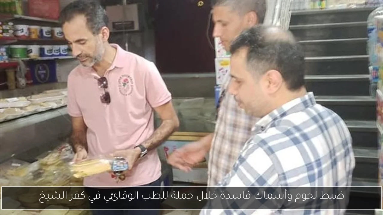 ضبط لحوم وأسماك فاسدة خلال حملة للطب الوقائي في كفر الشيخ
