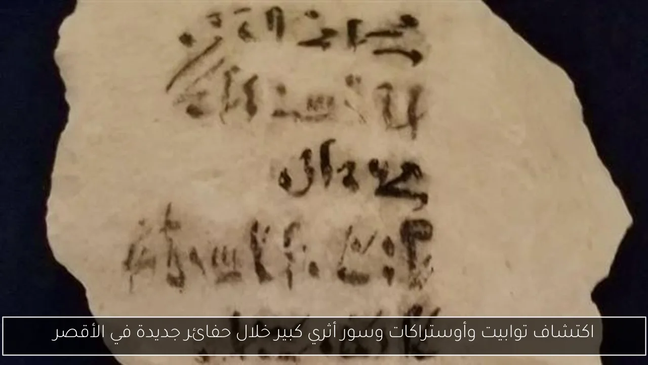 اكتشاف توابيت وأوستراكات وسور أثري كبير خلال حفائر جديدة في الأقصر