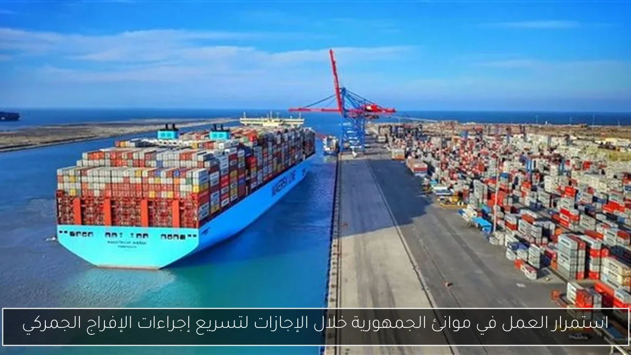 استمرار العمل في موانئ الجمهورية خلال الإجازات لتسريع إجراءات الإفراج الجمركي