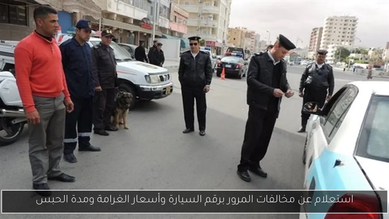 استعلام عن مخالفات المرور برقم السيارة وأسعار الغرامة ومدة الحبس