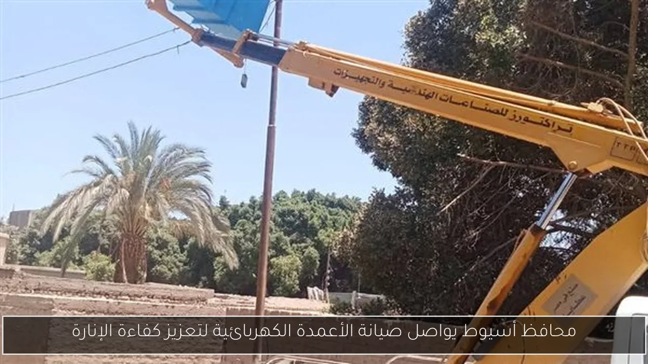 محافظ أسيوط يواصل صيانة الأعمدة الكهربائية لتعزيز كفاءة الإنارة