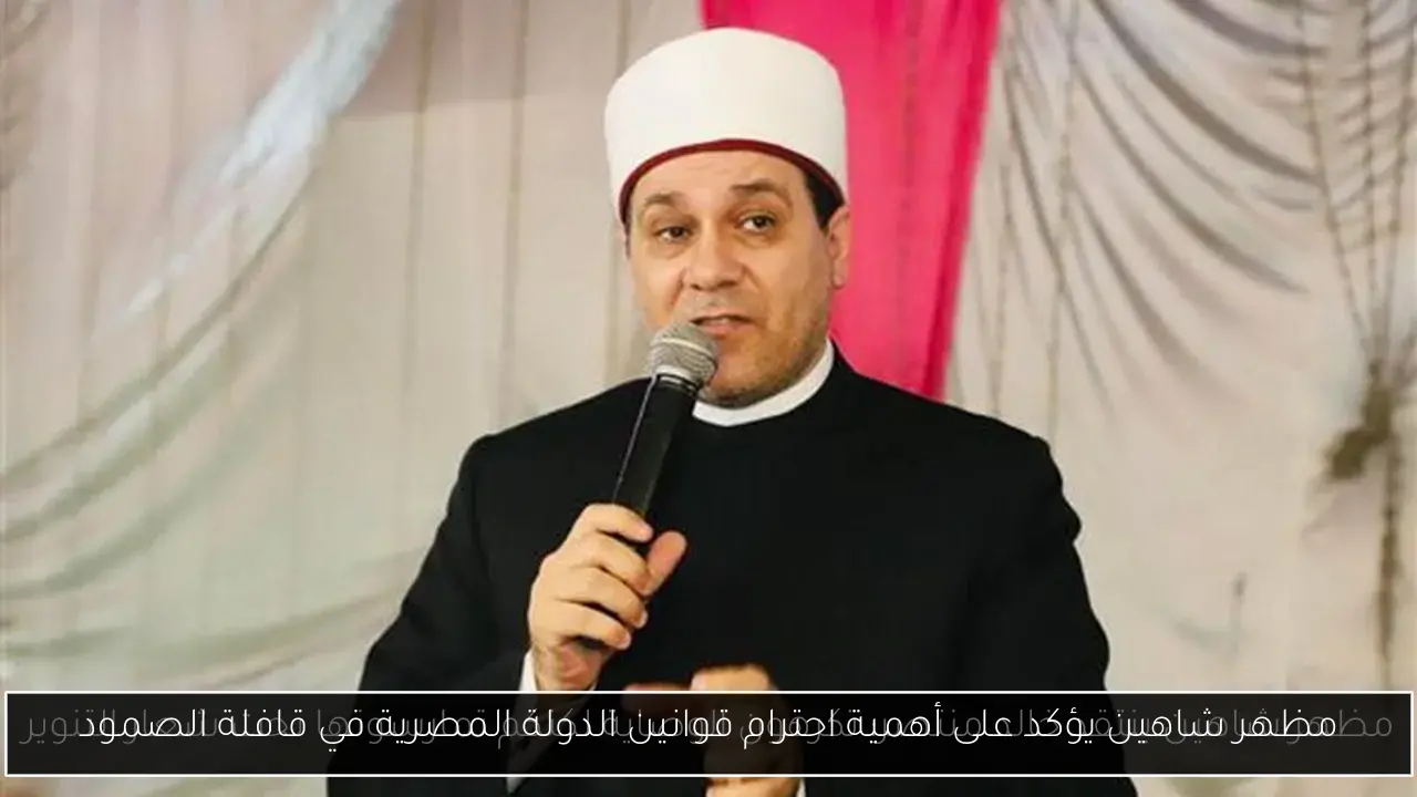 مظهر شاهين يؤكد على أهمية احترام قوانين الدولة المصرية في قافلة الصمود