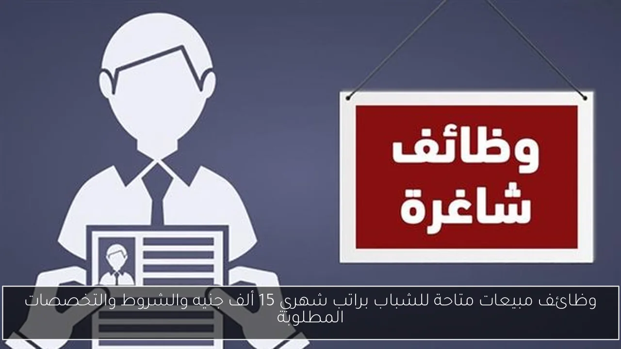 وظائف مبيعات متاحة للشباب براتب شهري 15 ألف جنيه والشروط والتخصصات المطلوبة