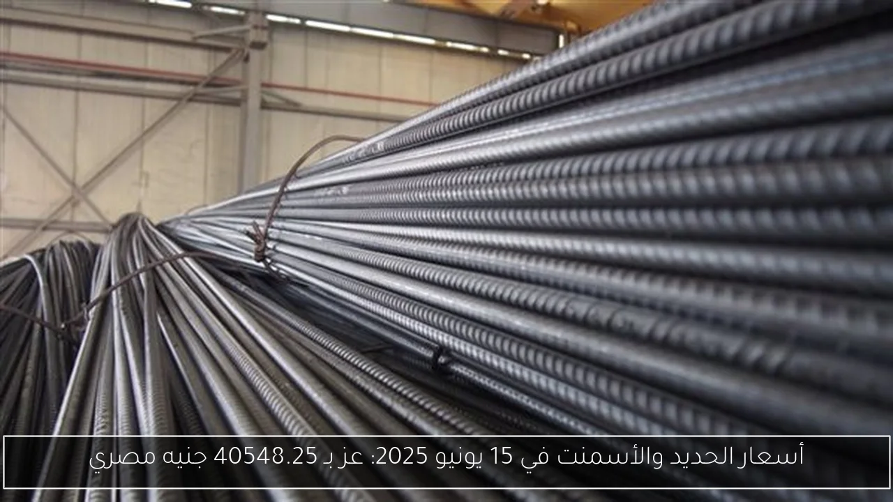 أسعار الحديد والأسمنت في 15 يونيو 2025: عز بـ 40548.25 جنيه مصري