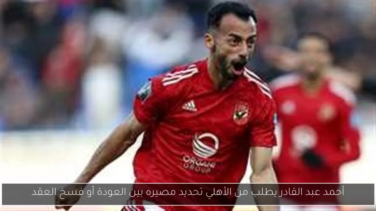 أحمد عبد القادر يطلب من الأهلي تحديد مصيره بين العودة أو فسخ العقد