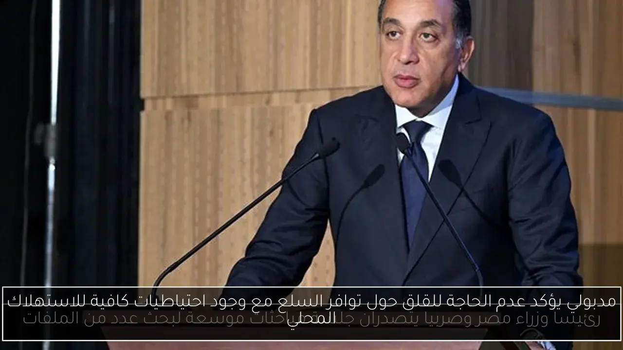 مدبولي يؤكد عدم الحاجة للقلق حول توافر السلع مع وجود احتياطيات كافية للاستهلاك المحلي