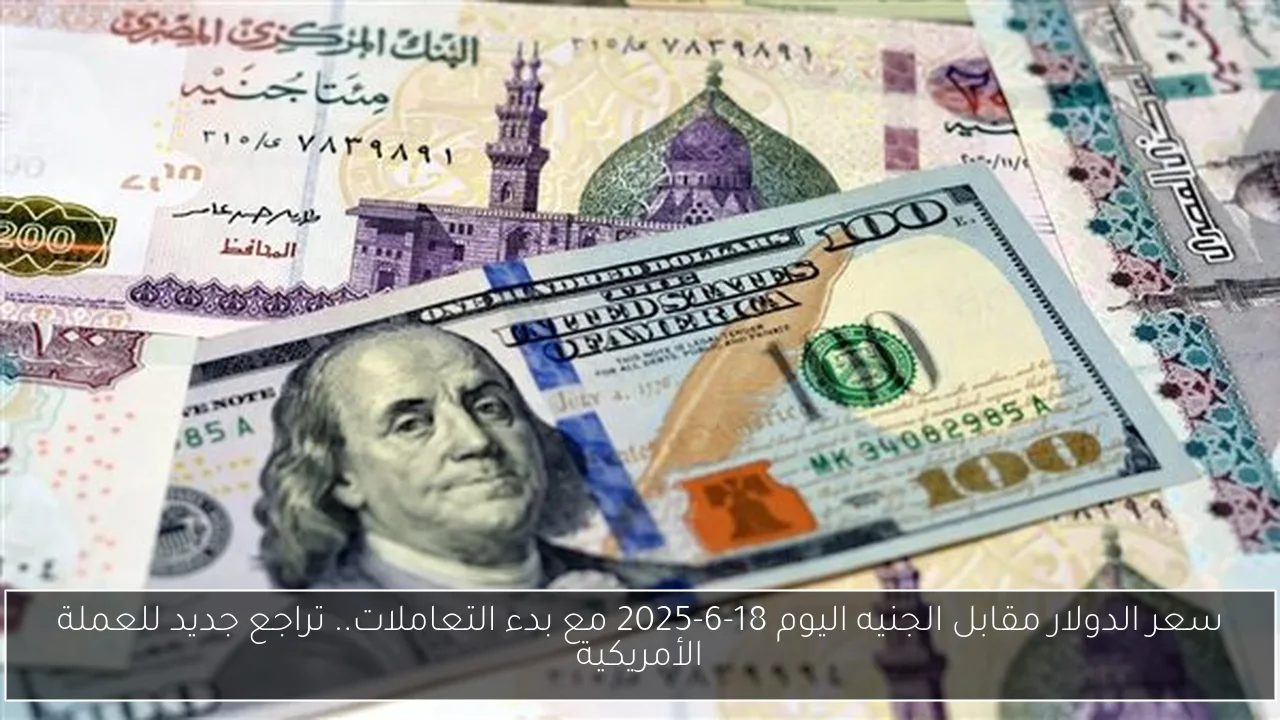 سعر الدولار مقابل الجنيه اليوم 18-6-2025 مع بدء التعاملات.. تراجع جديد للعملة الأمريكية
