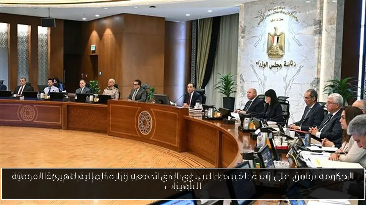 الحكومة توافق على زيادة القسط السنوي الذي تدفعه وزارة المالية للهيئة القومية للتأمينات