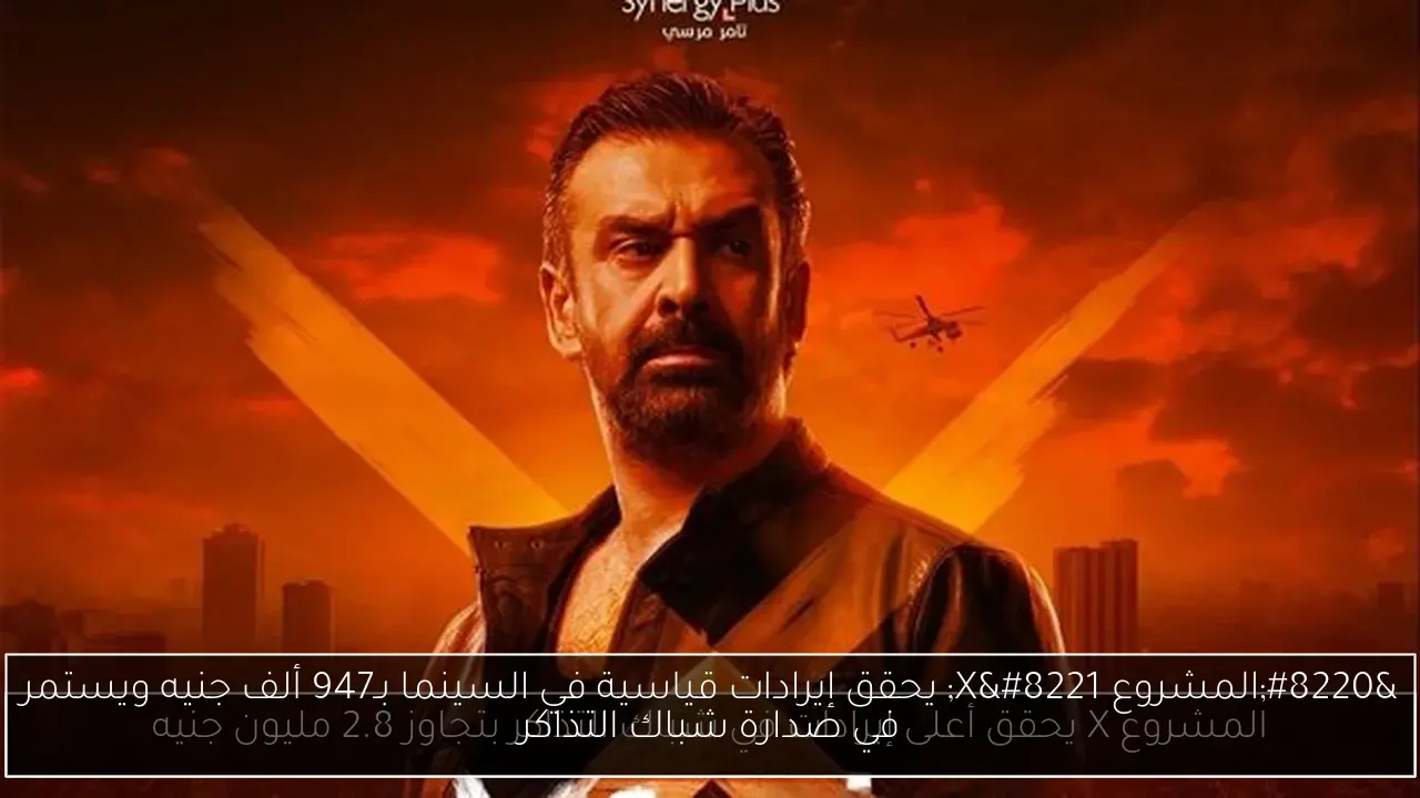 “المشروع X” يحقق إيرادات قياسية في السينما بـ947 ألف جنيه ويستمر في صدارة شباك التذاكر