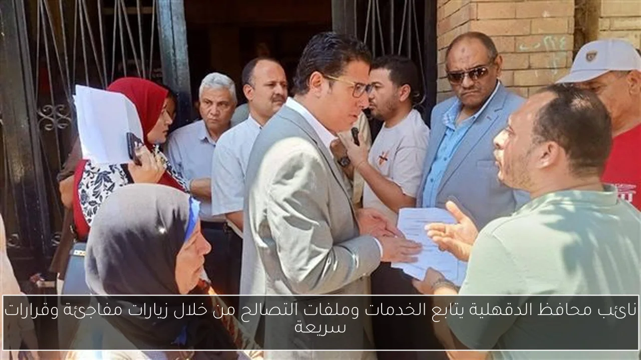 نائب محافظ الدقهلية يتابع الخدمات وملفات التصالح من خلال زيارات مفاجئة وقرارات سريعة