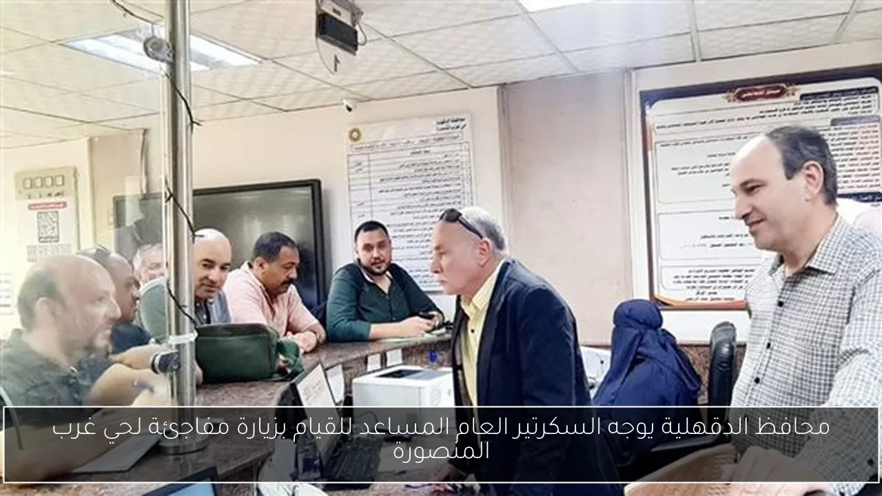 محافظ الدقهلية يوجه السكرتير العام المساعد للقيام بزيارة مفاجئة لحي غرب المنصورة