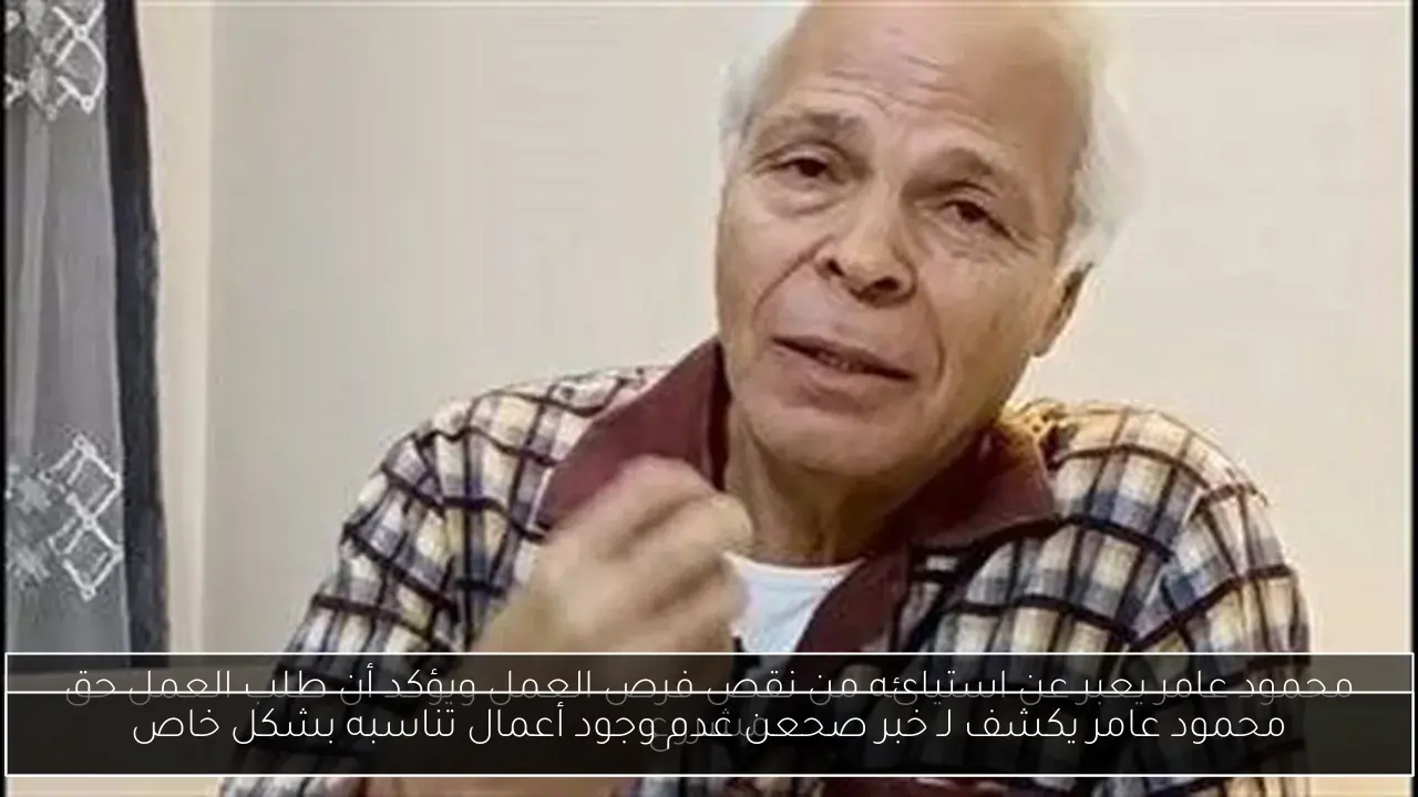 محمود عامر يكشف لـ خبر صحعن عدم وجود أعمال تناسبه بشكل خاص