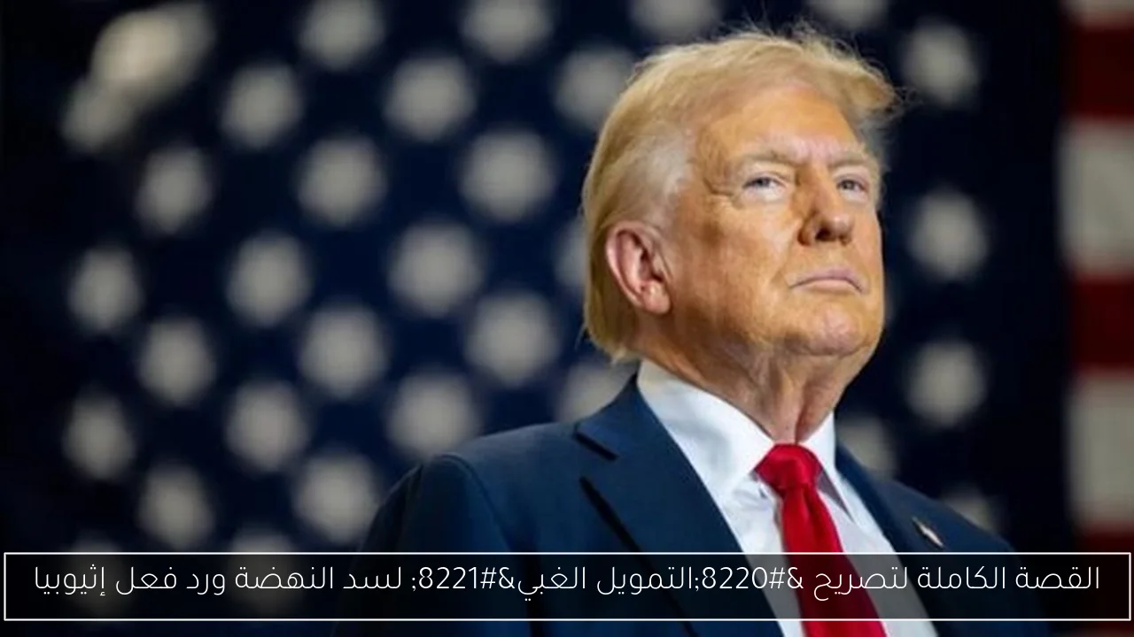 القصة الكاملة لتصريح “التمويل الغبي” لسد النهضة ورد فعل إثيوبيا