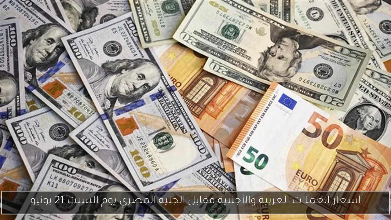 أسعار العملات العربية والأجنبية مقابل الجنيه المصري يوم السبت 21 يونيو