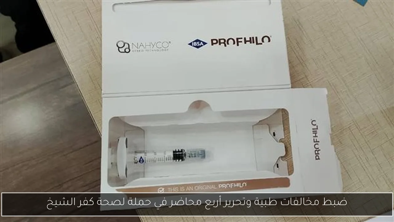 ضبط مخالفات طبية وتحرير أربع محاضر في حملة لصحة كفر الشيخ