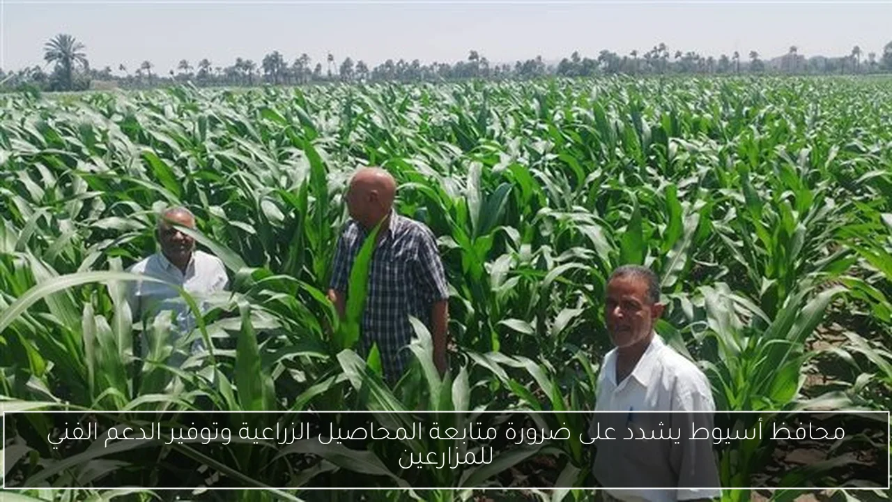 محافظ أسيوط يشدد على ضرورة متابعة المحاصيل الزراعية وتوفير الدعم الفني للمزارعين
