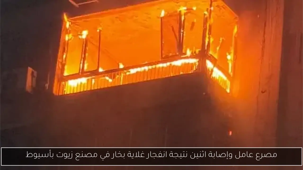 مصرع عامل وإصابة اثنين نتيجة انفجار غلاية بخار في مصنع زيوت بأسيوط