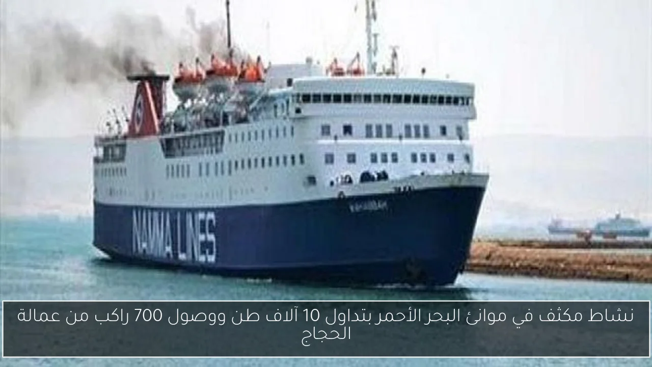 نشاط مكثف في موانئ البحر الأحمر بتداول 10 آلاف طن ووصول 700 راكب من عمالة الحجاج