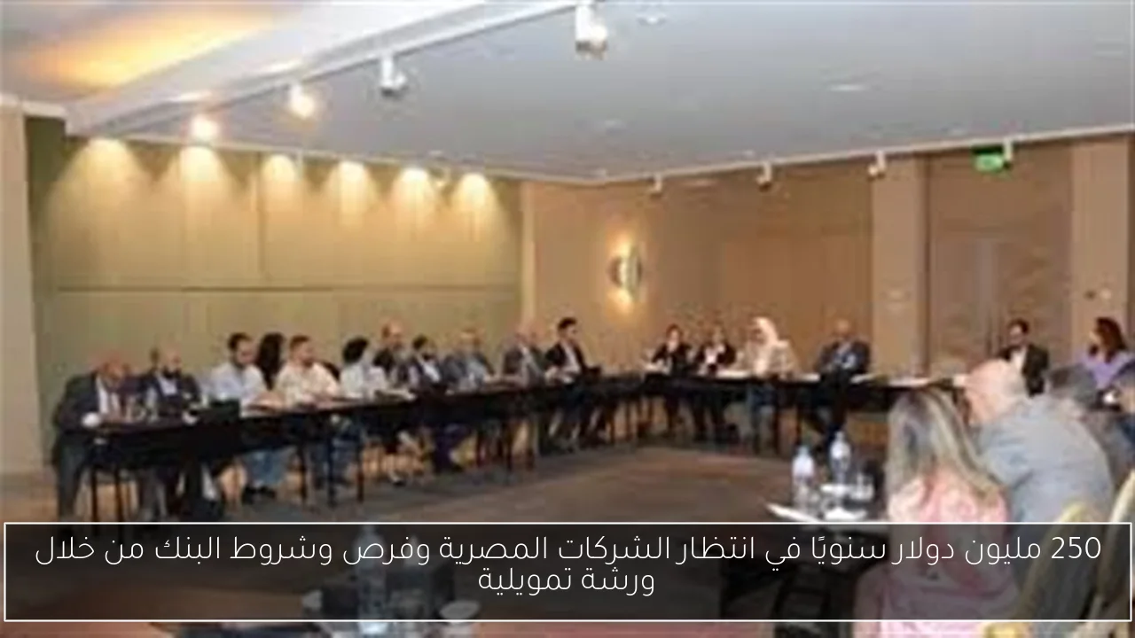 250 مليون دولار سنويًا في انتظار الشركات المصرية وفرص وشروط البنك من خلال ورشة تمويلية