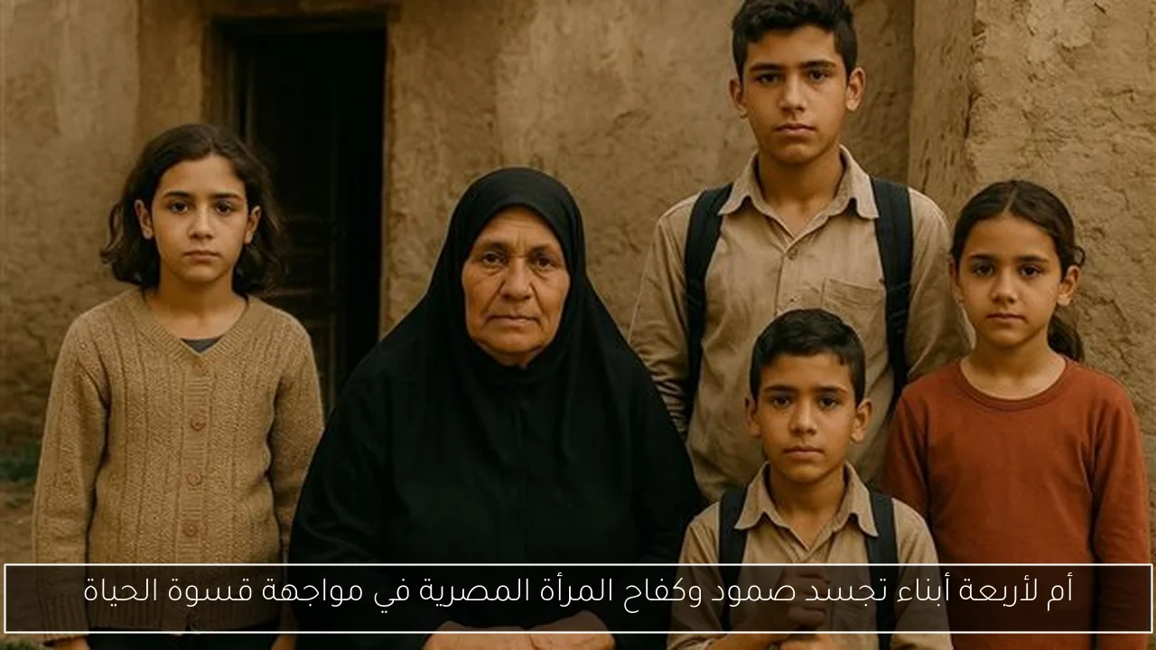 أم لأربعة أبناء تجسد صمود وكفاح المرأة المصرية في مواجهة قسوة الحياة