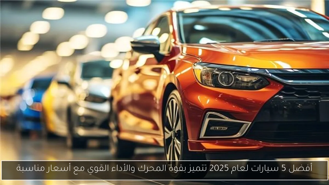 أفضل 5 سيارات لعام 2025 تتميز بقوة المحرك والأداء القوي مع أسعار مناسبة