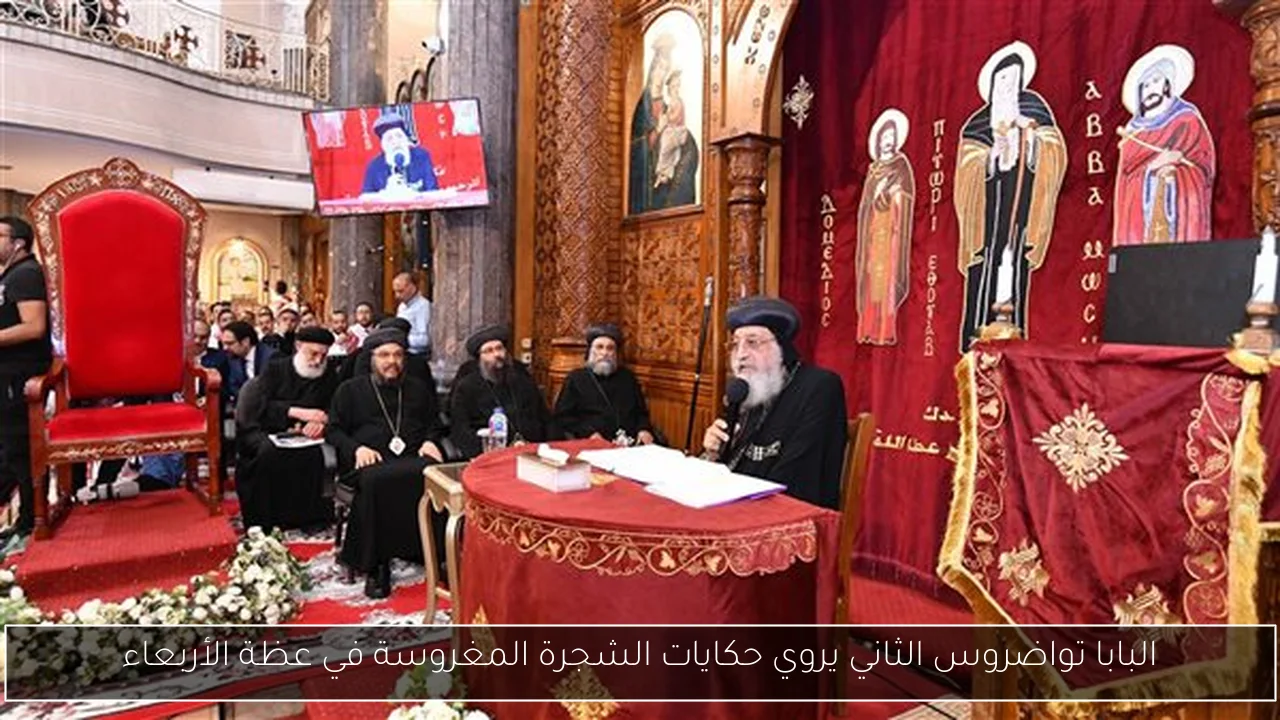 البابا تواضروس الثاني يروي حكايات الشجرة المغروسة في عظة الأربعاء