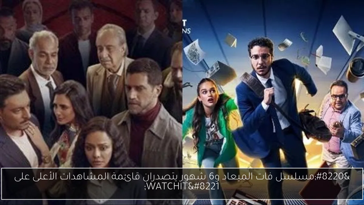 “مسلسل فات الميعاد و6 شهور يتصدران قائمة المشاهدات الأعلى على WATCHIT”