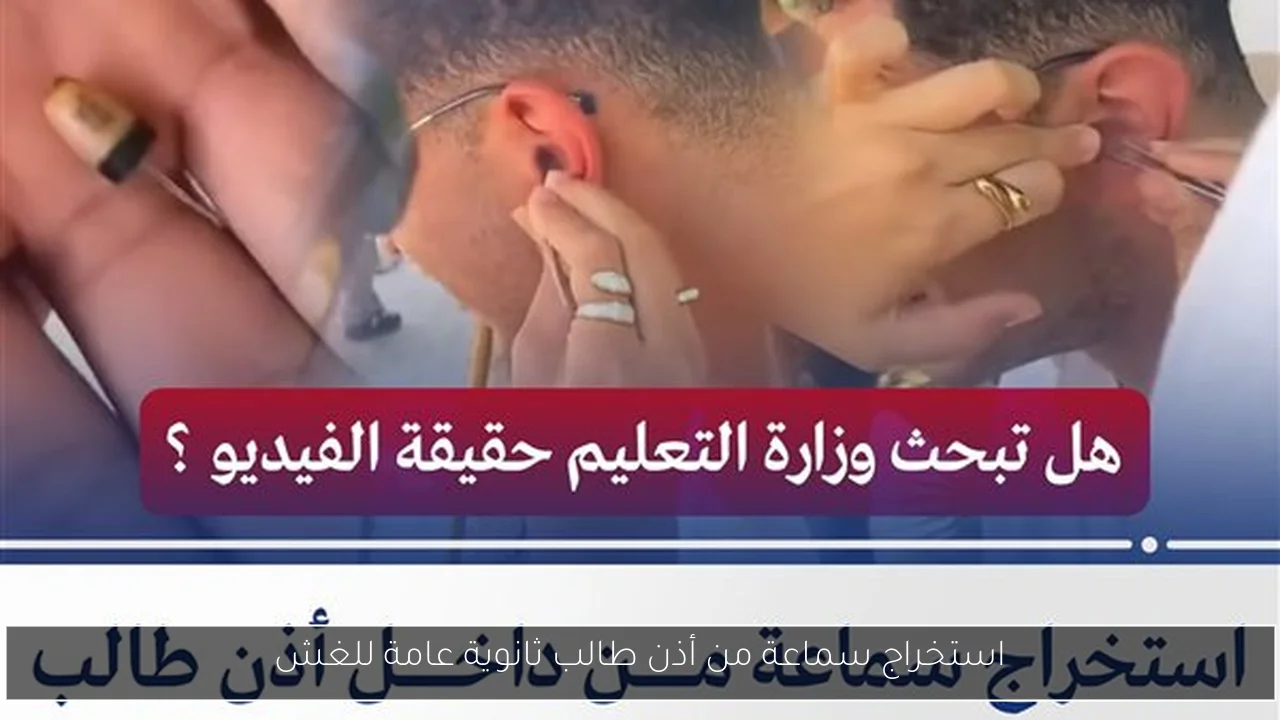 استخراج سماعة من أذن طالب ثانوية عامة للغش