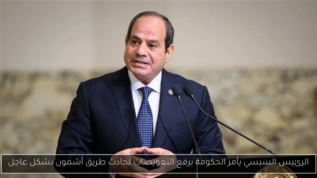 الرئيس السيسي يأمر الحكومة برفع التعويضات لحادث طريق أشمون بشكل عاجل